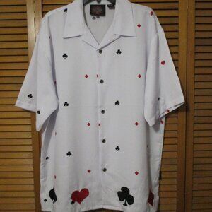 Dragonfly Roadhouse shirt NWOT Unique button down Casino Card Player size XL